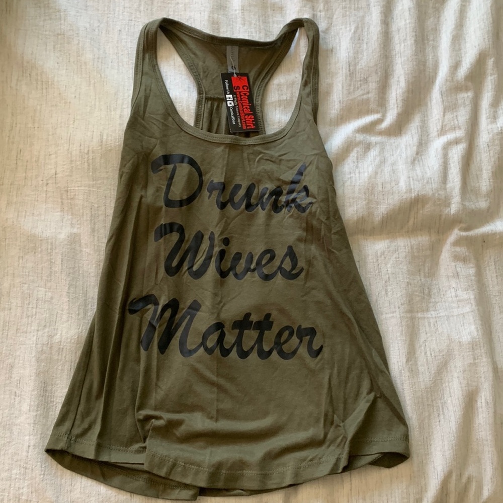 Drink wives matter racerback tank